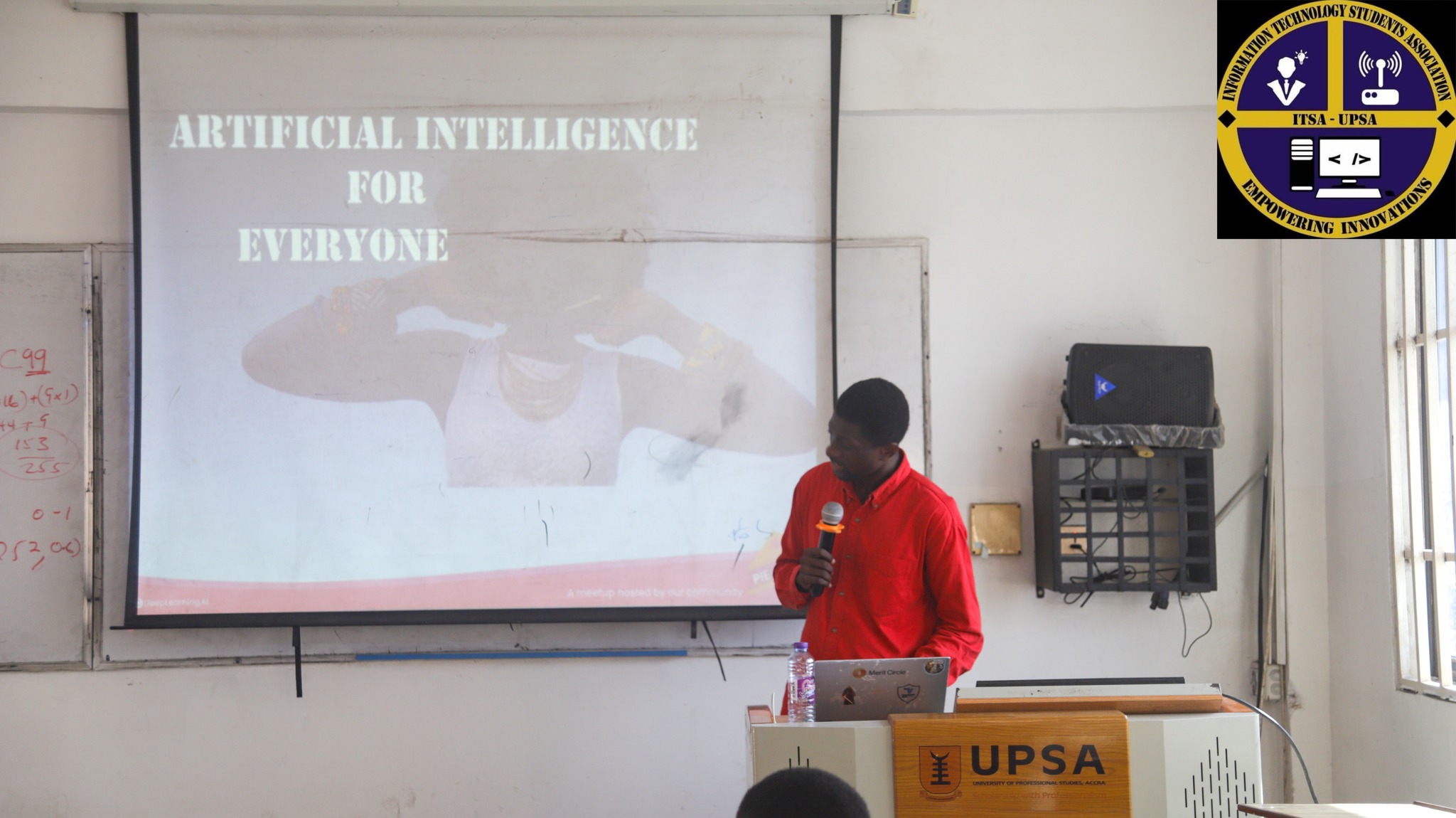 Students in an AI training session