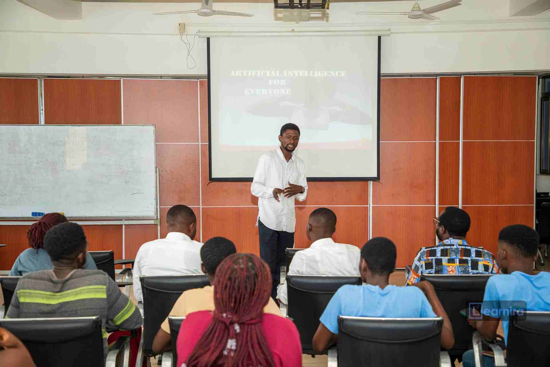 Cross section of students in a training
