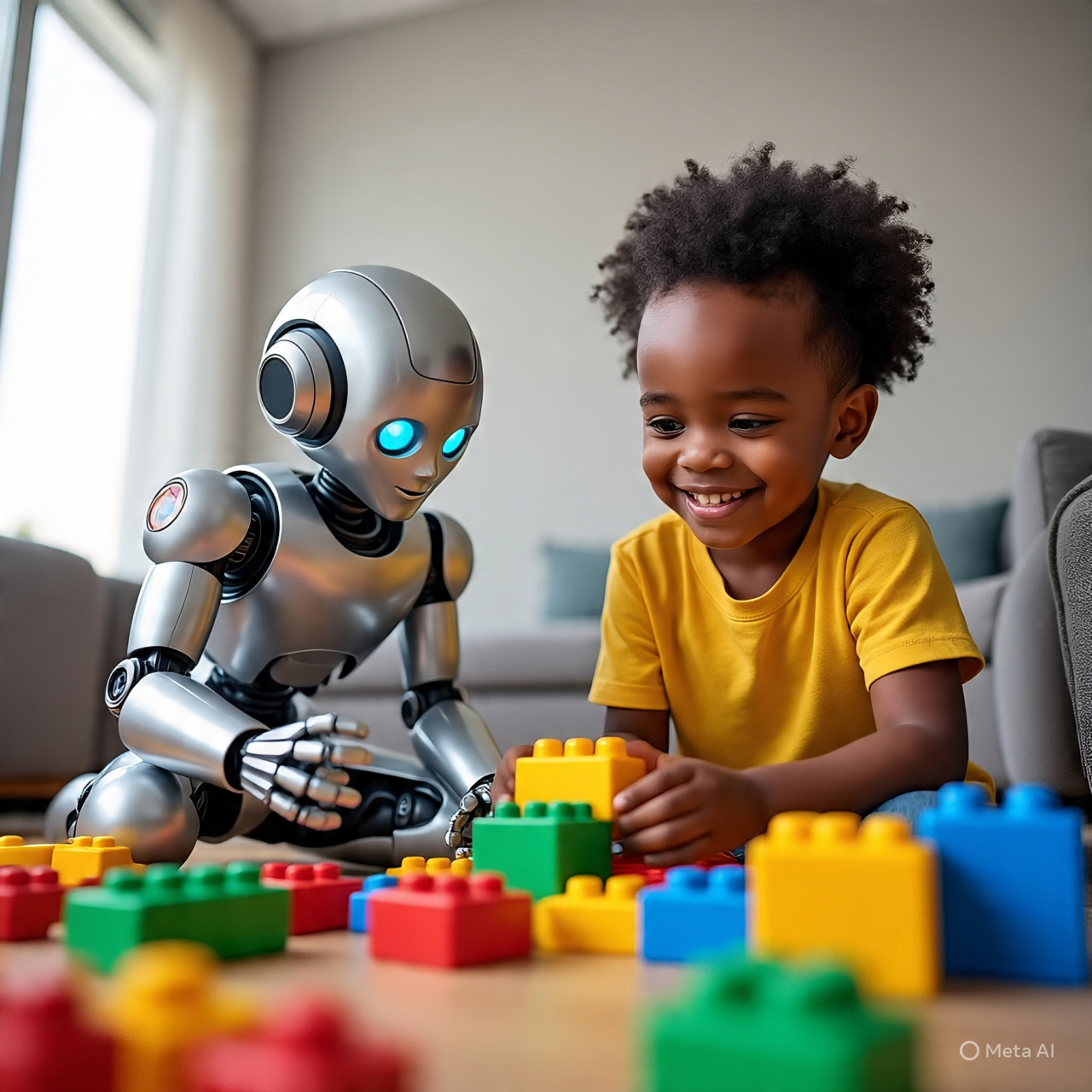 Children learning with robotics