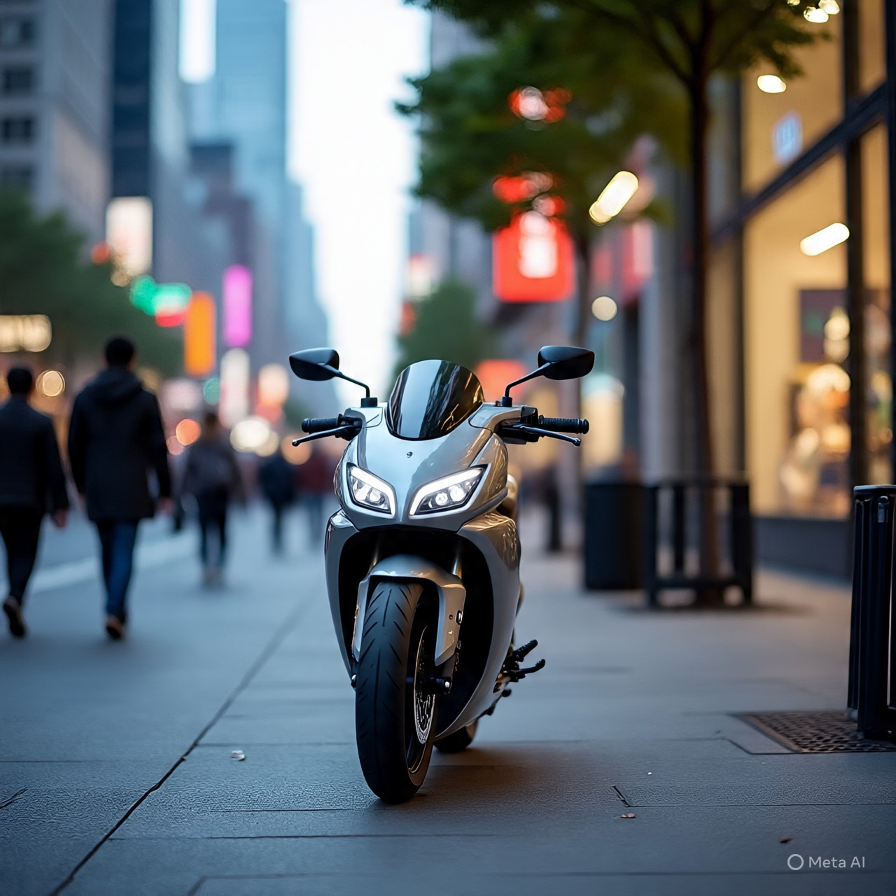 An electric bike in an urban setting