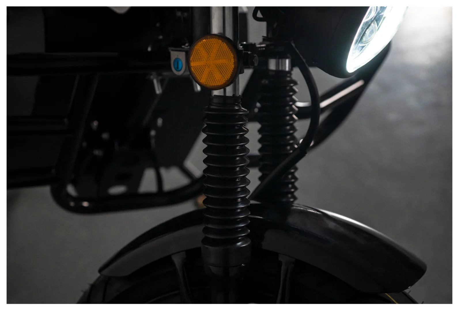 Close-up of the light