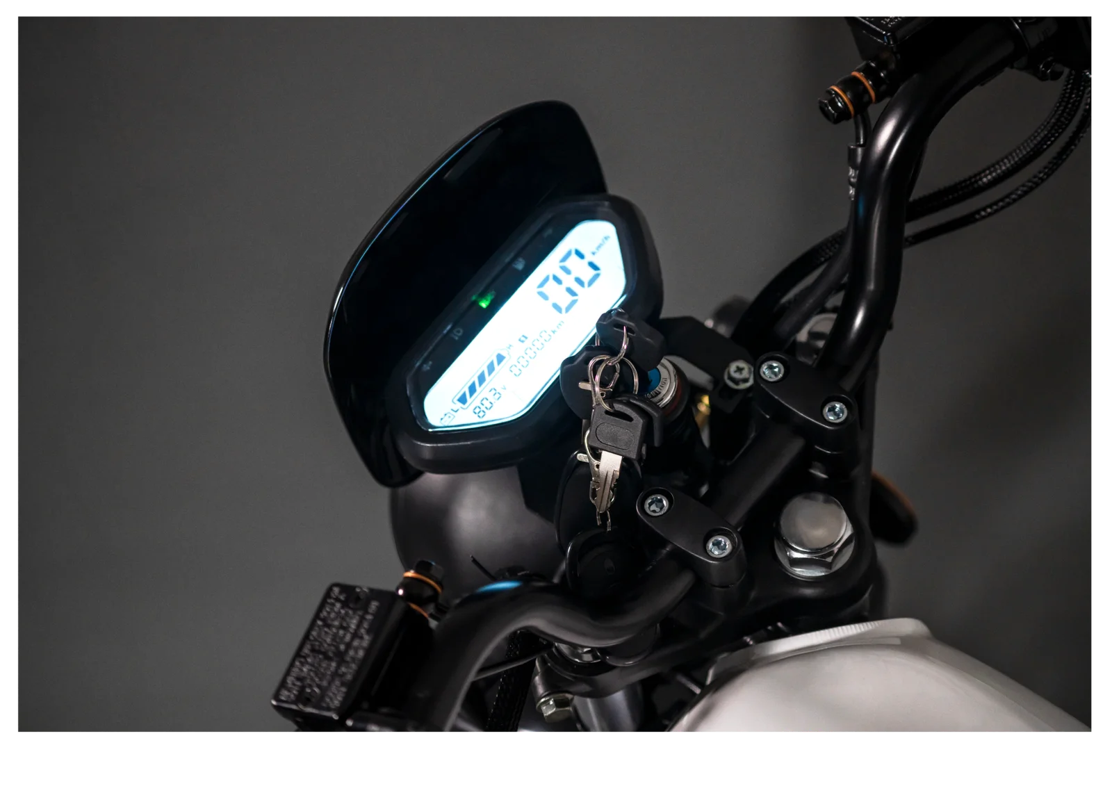 Close-up of the monitor screen