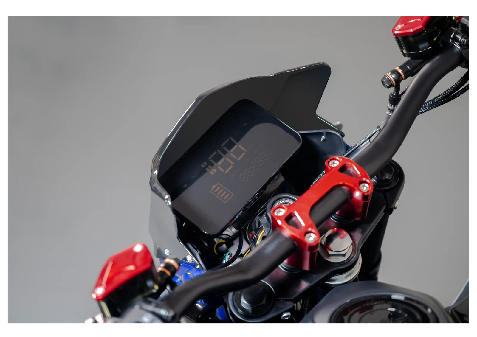 Close-up of the control panel