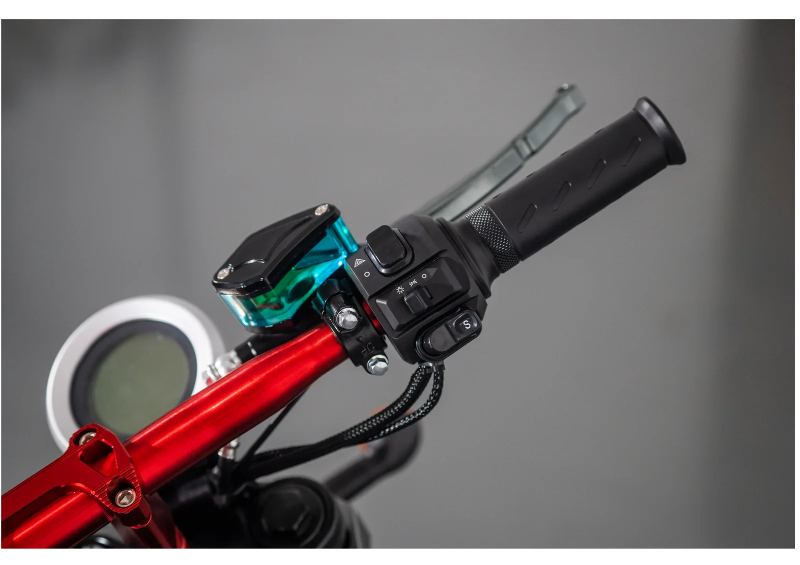 Close-up of the control