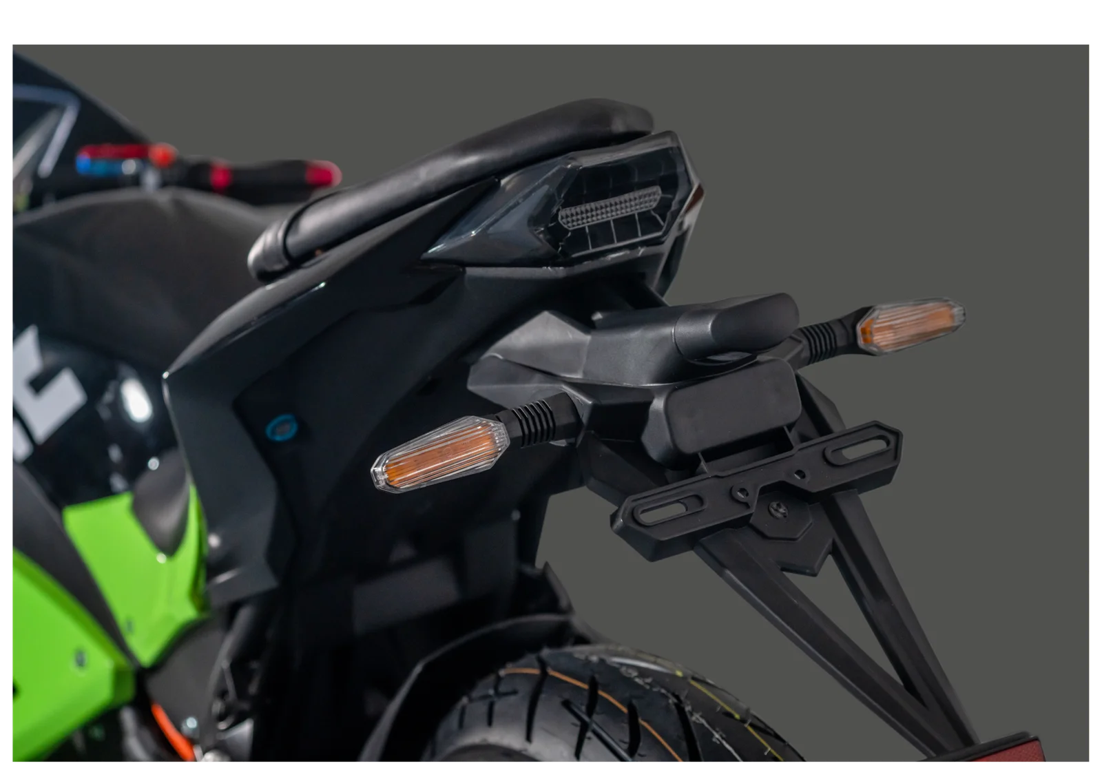 Close-up of the trafficators